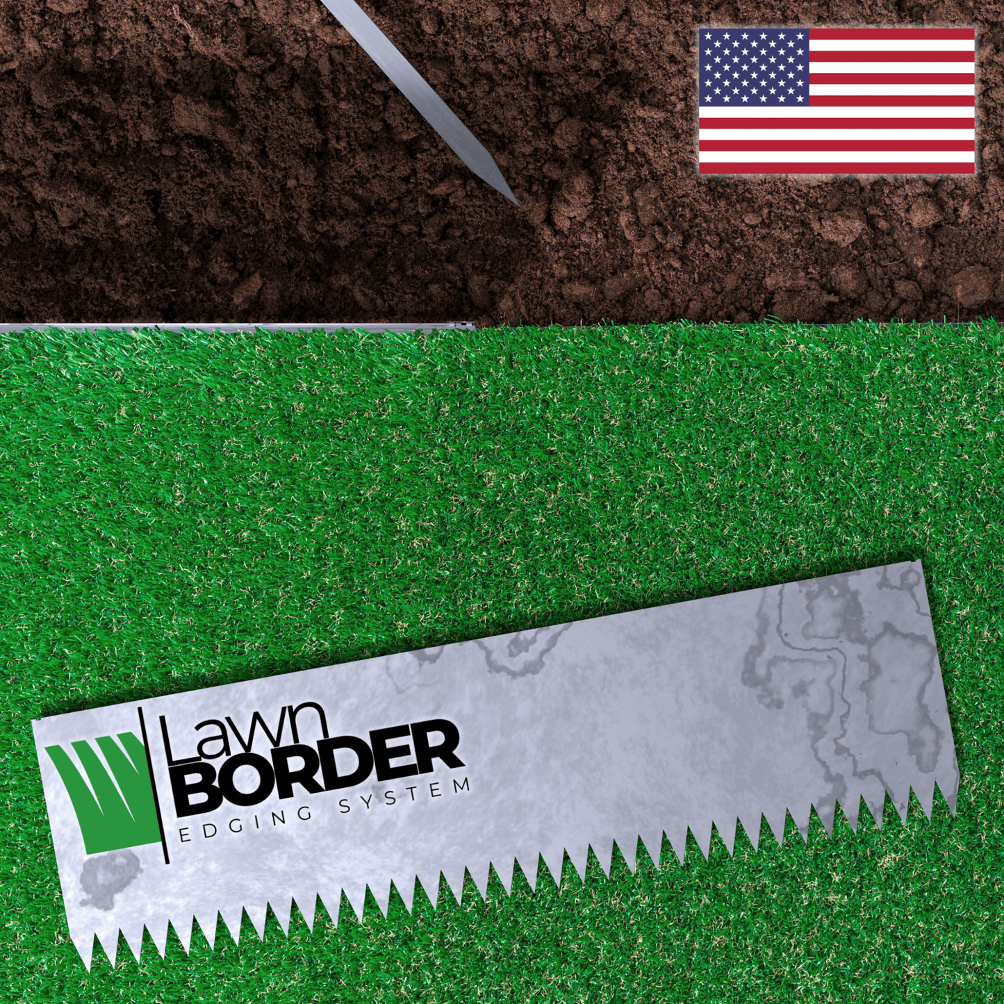 Hammer In Cor-Ten Lawn Edging System
