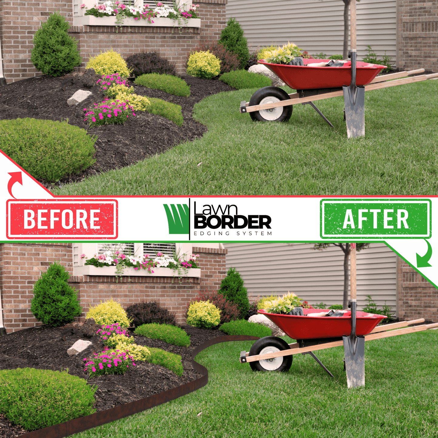 Hammer In Cor-Ten Lawn Edging System