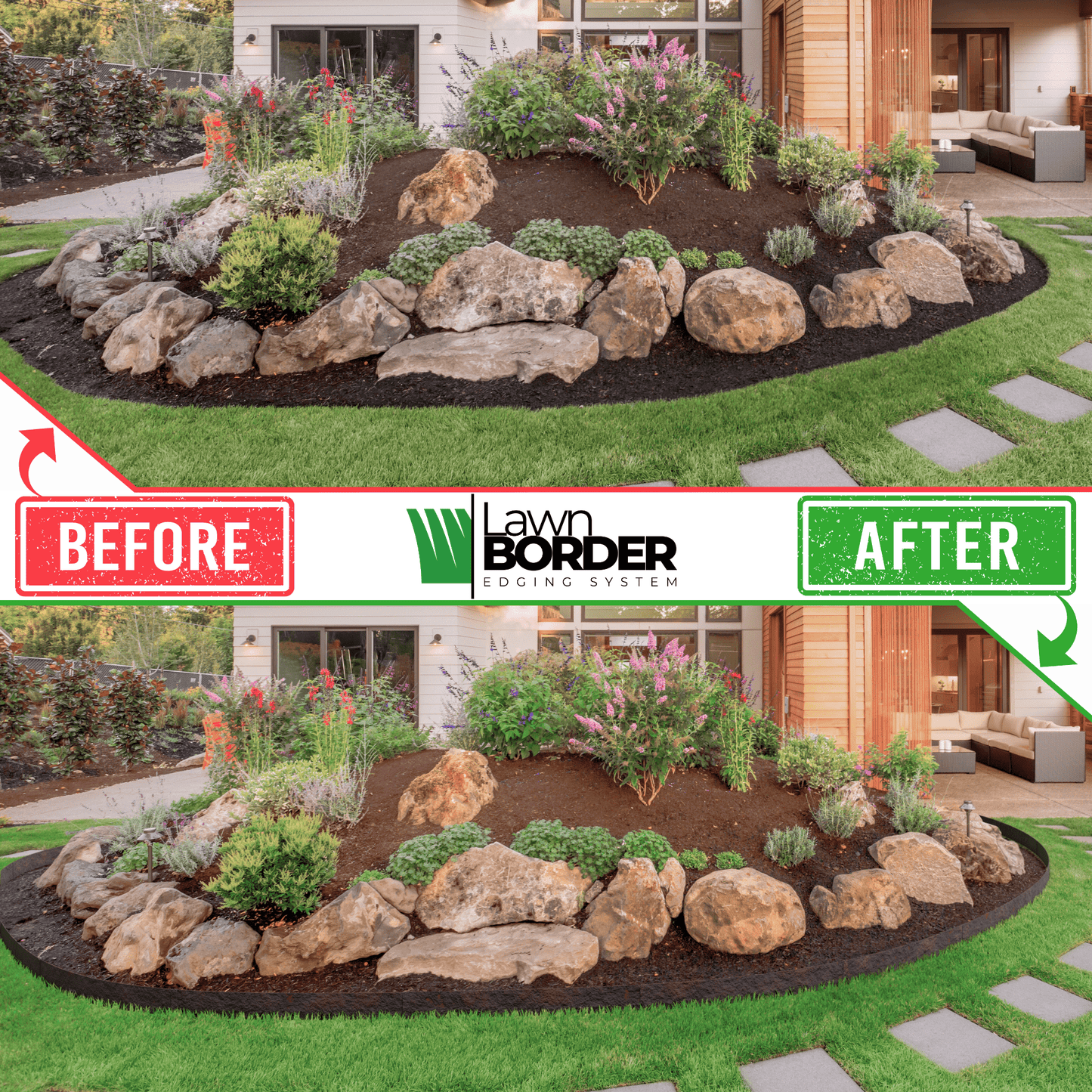 Hammer In Cor-Ten Lawn Edging System