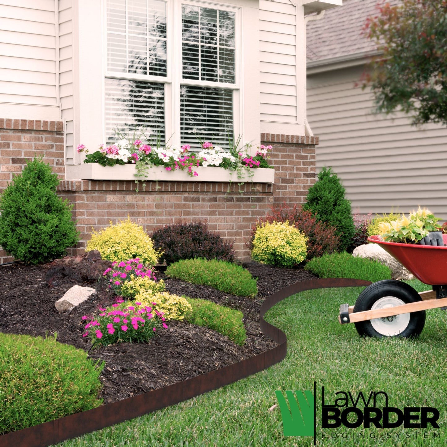 Hammer In Cor-Ten Lawn Edging System