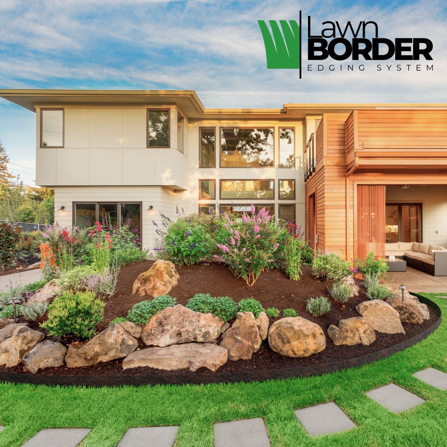 Hammer In Cor-Ten Lawn Edging System