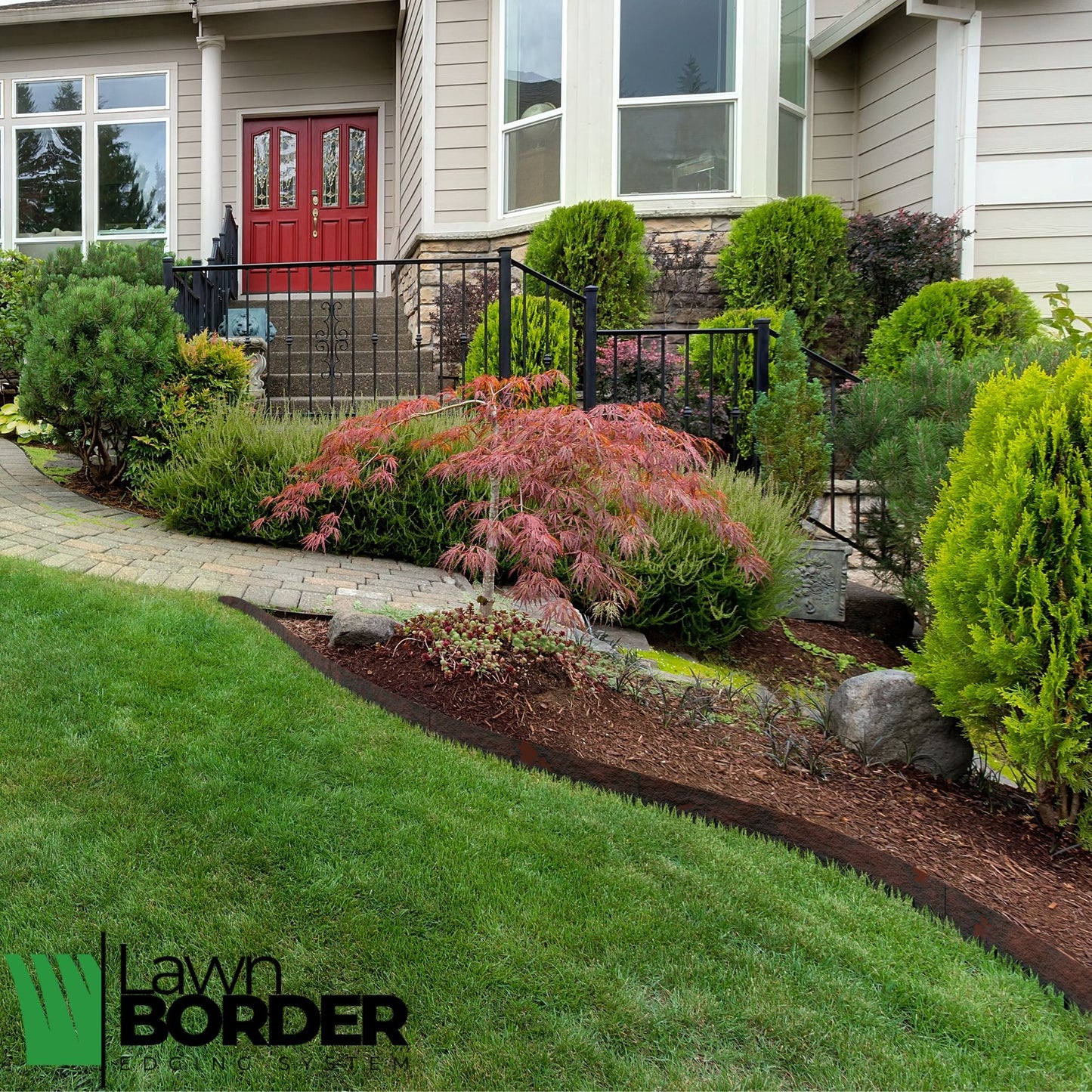 Hammer In Cor-Ten Lawn Edging System